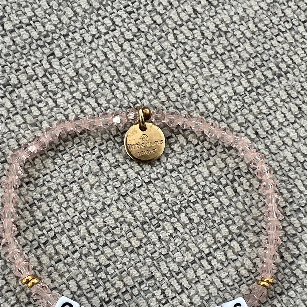 Good Vibes Pink Beaded Bracelet - Picture 2 of 3